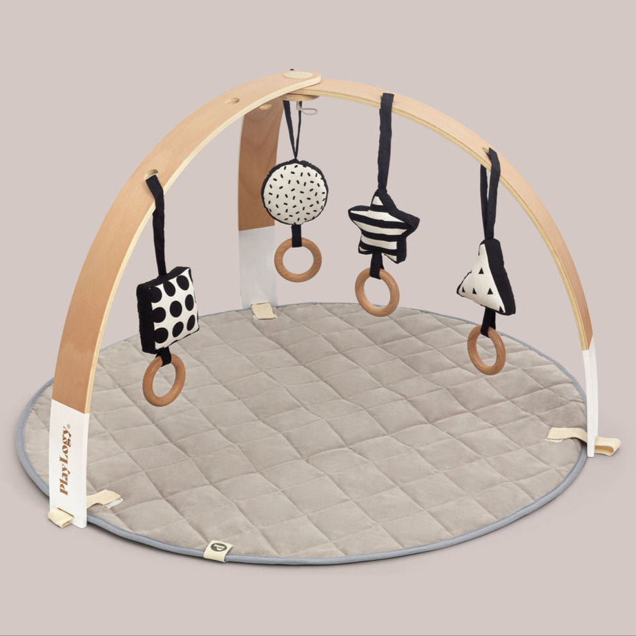 Foldable Wooden Baby Activity Gym for Newborns